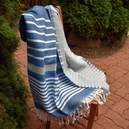 Fouta à rayures extra douce