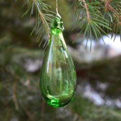 Grande Goutte Décorative de Noël Couleur Verte