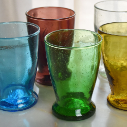 Verre à Eau à Pied Turquoise