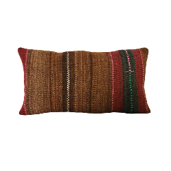 Coussin Nomade Syrien rectangulaire rayures multicolores