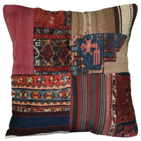 Coussin  Kilim vintage  & Tapis Antiques Multicolores