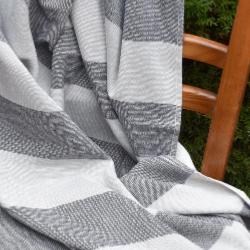 Fouta grise doublée éponge 