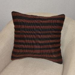 Coussin Kilim Antique Marron Rayé