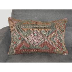 Coussin Kilim Antique Rectangulaire Motifs Multicolores