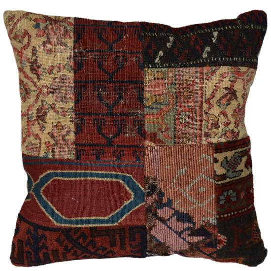 Coussin  Kilim vintage  & Tapis Antiques Multicolores