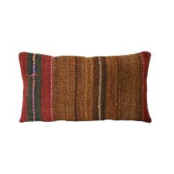 Coussin Nomade Syrien rectangulaire rayures multicolores