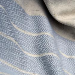 Fouta de luxe en lin dessins gris