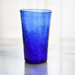 Verre à Eau Conique Couleur Bleue