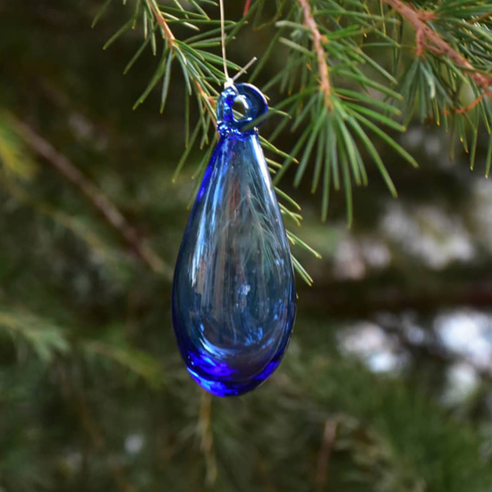 Goutte Décorative de Noël Couleur Bleu