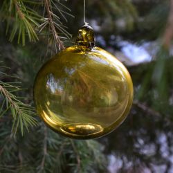 Grande Boule de Noël Couleur Olive