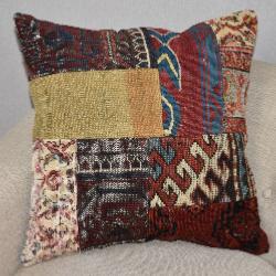 Coussin  Kilim vintage  & Tapis Antiques Multicolores