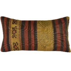 Coussin Nomade Vintage Rectangulaire Rayé Tricolore