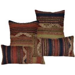 Coussin Nomade Vintage Rayé Multicolore