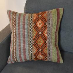 Coussin Nomade Vintage Rayé Multicolore