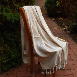 Fouta beige dessins décoratifs