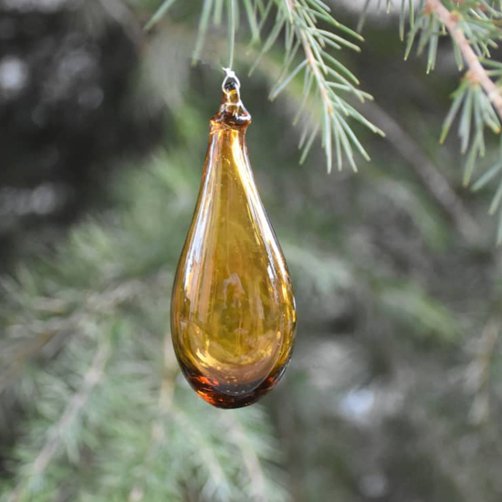 Goutte Décorative  de Noël  Couleur Ambre