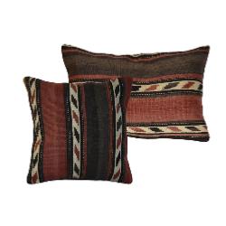 Coussin Kilim Antique Rayé Carré