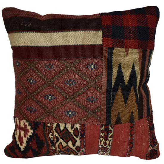 Coussin  Kilim Vintage  & Tapis Antiques Multicolores