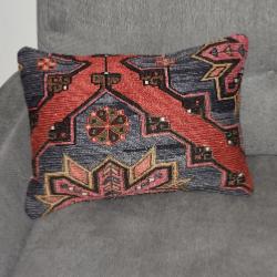 Coussin Nomade Antique Rouge Et Bleu