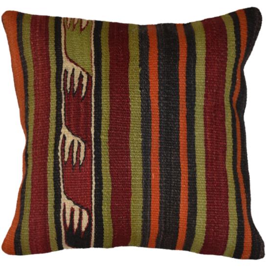 Coussin Nomade Vintage Rayé Multicolore