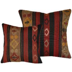 Coussin Nomade Vintage Rayé Tricolore