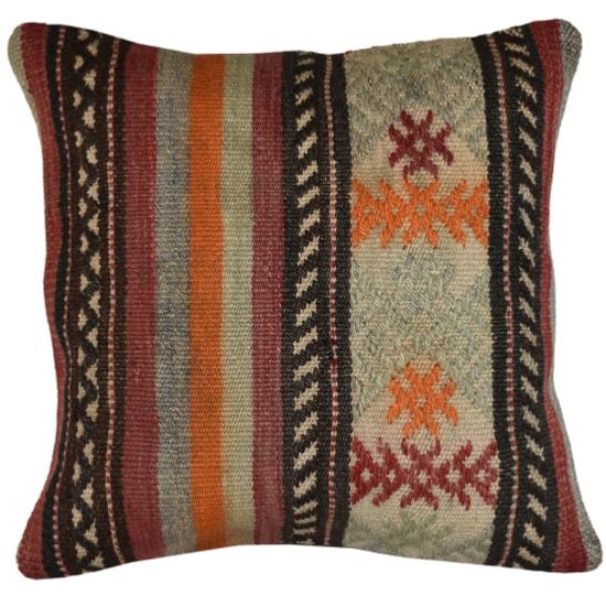 Coussin Nomade Vintage Rayé Multicolore