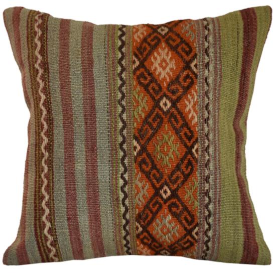 Coussin Nomade Vintage Rayé Multicolore