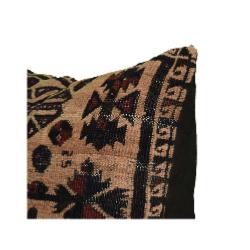 Coussin Nomade Antique Beige Motifs Noirs