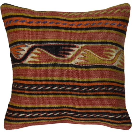 Coussin Nomade Vintage Rayé Multicolore