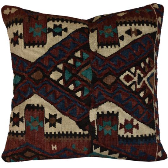 Coussin  Ethnique Vintage Losanges Multicolore