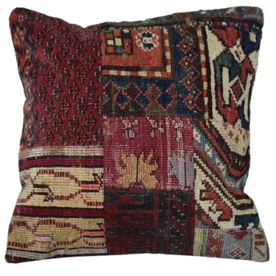 Coussin  Kilim Vintage  & Tapis Antiques Multicolores