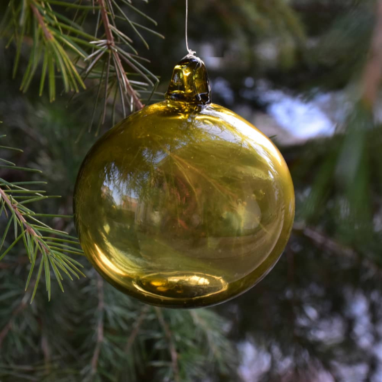 Grande Boule de Noël Couleur Olive