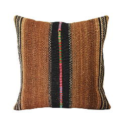 Coussin Nomade Syrien carré rayures multicolores