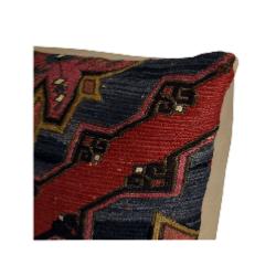 Coussin Nomade Antique Rouge Et Bleu