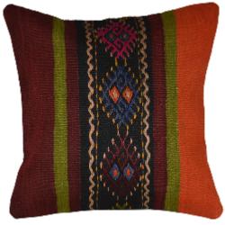 Coussin Nomade Vintage Rayé Couleurs Vives