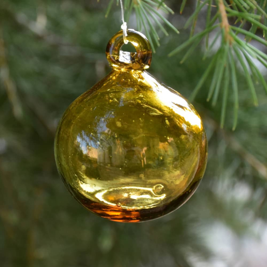 Grande Boule de Noël Couleur Ambre