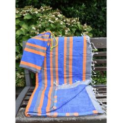 Fouta oriental doublée éponge 