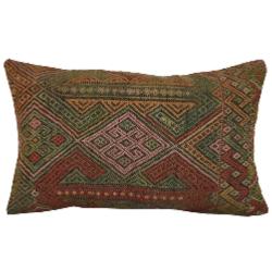 Coussin Kilim Antique Rectangulaire Motifs Multicolores