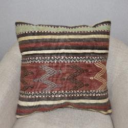 Coussin Nomade Vintage Rayé Couleurs Terre