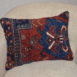 Coussin Nomade Antique Rouge Et Bleu