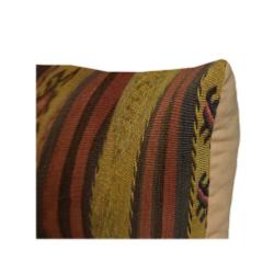 Coussin Nomade Vintage Rectangulaire Rayé Tricolore