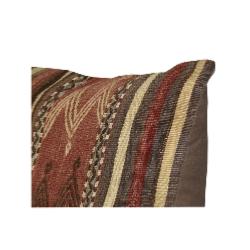 Coussin Nomade Vintage Rayé Couleurs Terre