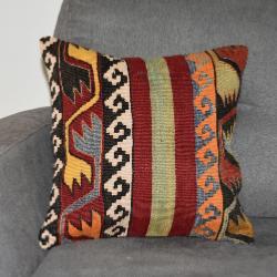 Coussin  Ethnique Vintage Multicolore