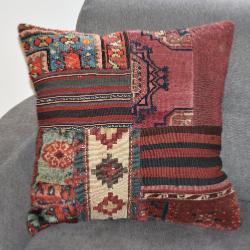 Coussin  Kilim vintage  & Tapis Antiques Multicolores