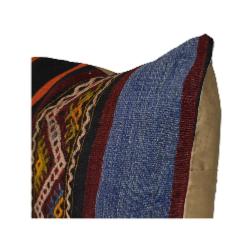 Coussin Nomade Vintage Rayé Couleurs Vives
