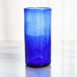 Verre à Eau Droit Couleur Bleue