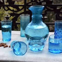 Verre à Eau Droit Couleur Turquoise