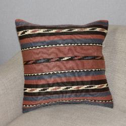 Coussin  Kilim Antiques Rayé Carré