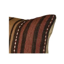 Coussin Nomade Vintage Rayé Tricolore