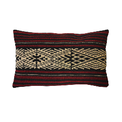 Coussin Nomade Syrien rectangulaire rayures multicolores